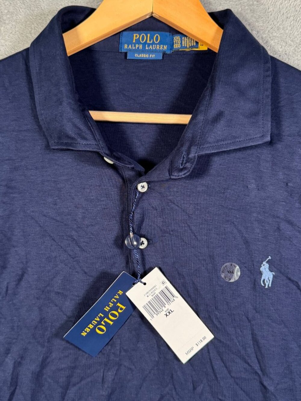 Polo Ralph Lauren Shirt Mens XXL Navy Classic Fit Soft Touch $118